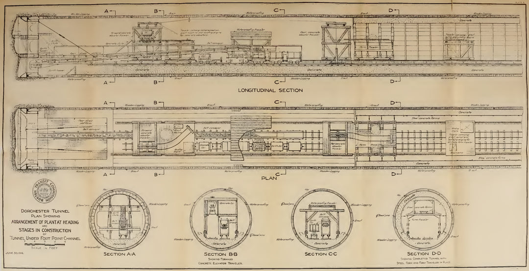 BTC Report 22 1916 Plate 06: Dorchester Tunnel Plant, Boston, Massachusetts