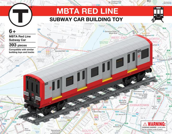 NEW! Boston MBTA Red Line Rapid Transit Subway Car Building Toy