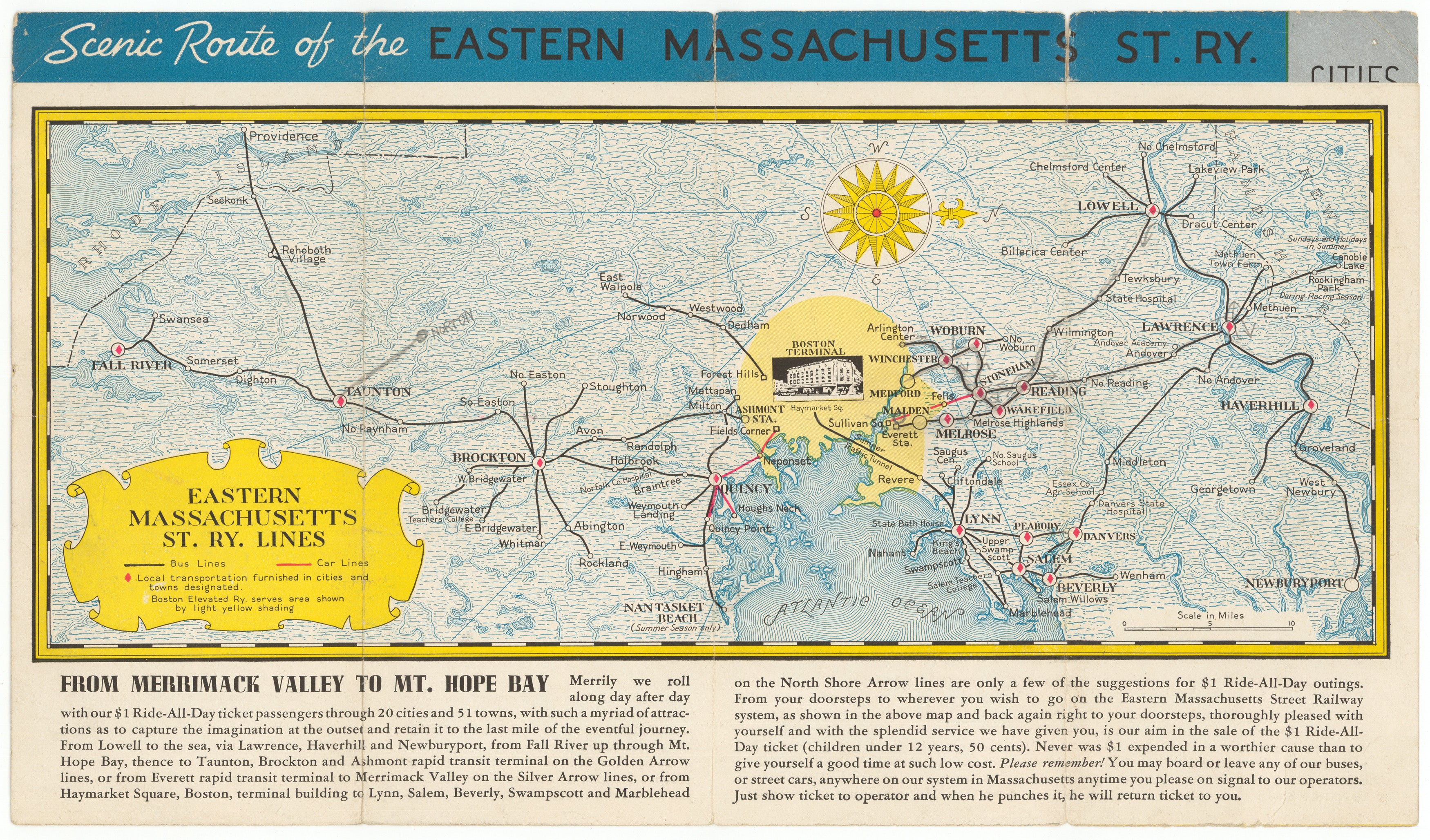 Eastern Massachusetts Street Railway Co. System Circa 1940 – WardMaps LLC