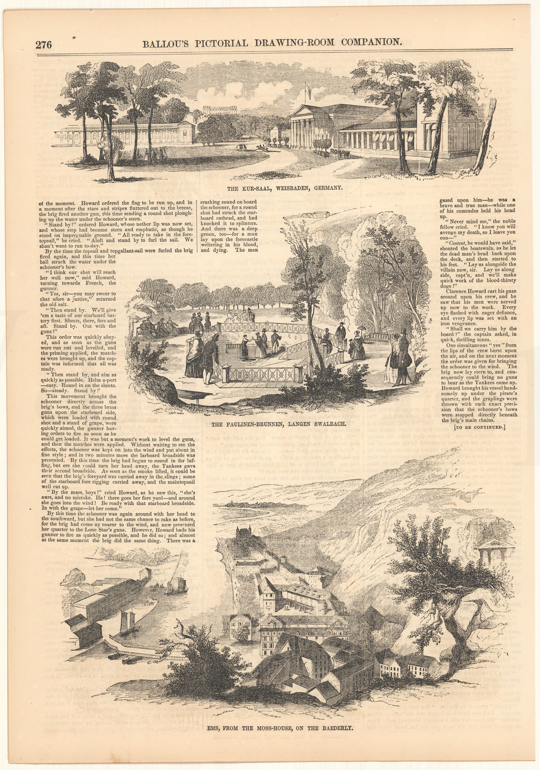 Ballou's Pictorial 1856: Germany Scenes