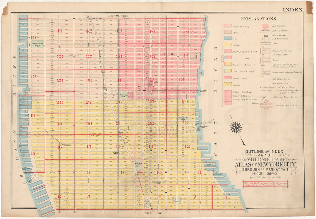 Manhattan, New York, Vol. 2, 1909 Index Map