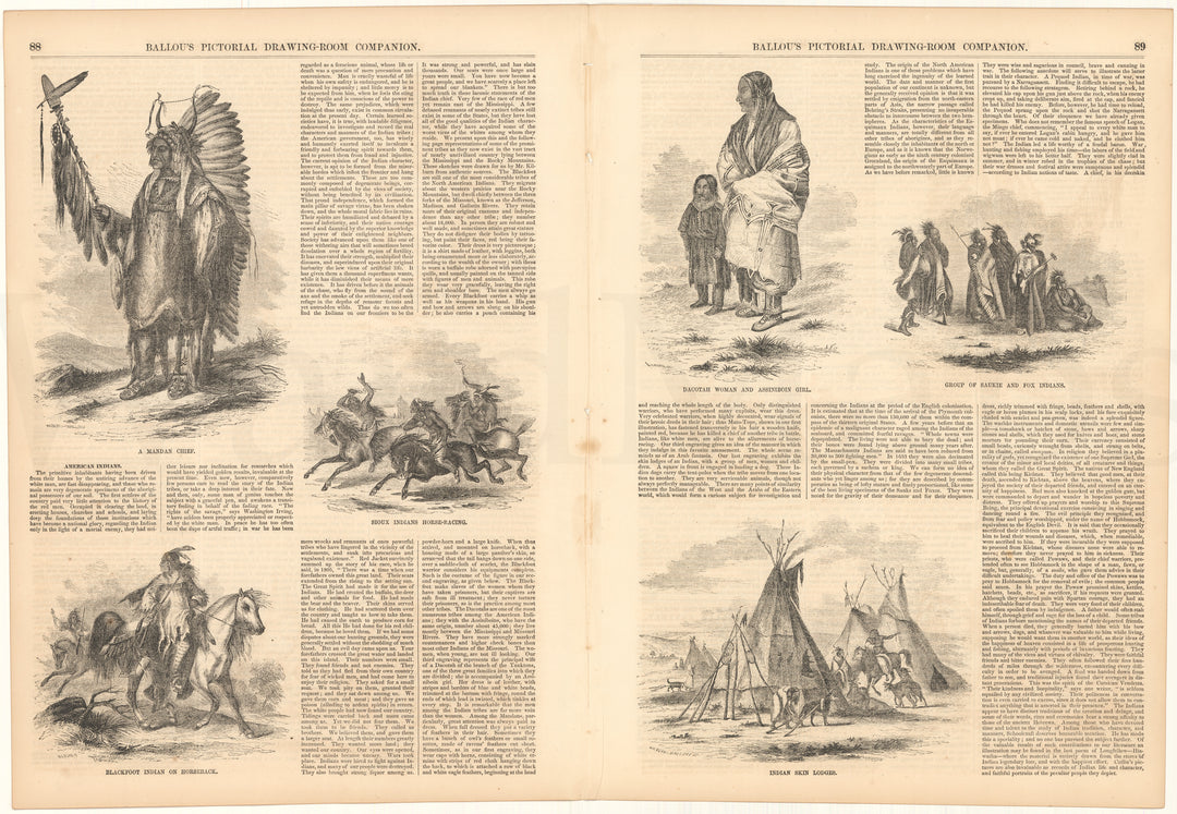 Ballou's Pictorial 1856: North American Indigenous Groups
