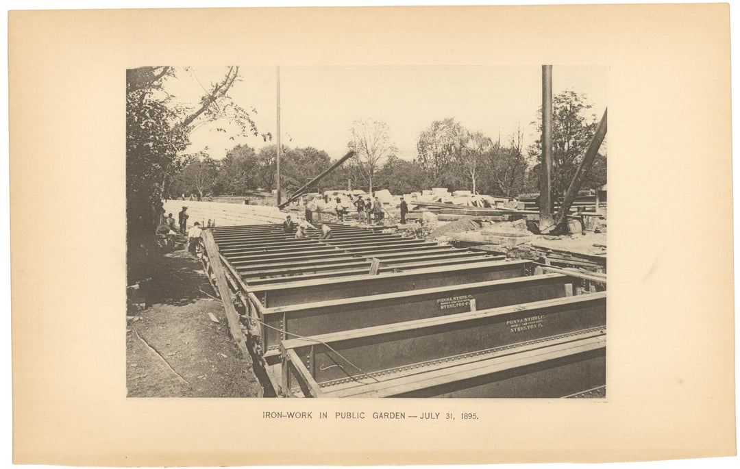 BTC Report 01 1895: Public Garden Ironwork July 31, 1895, Boston, Massachusetts