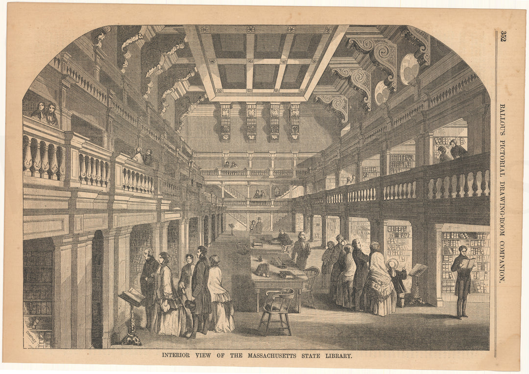 Ballou's Pictorial 1856: Massachusetts State Library, Boston