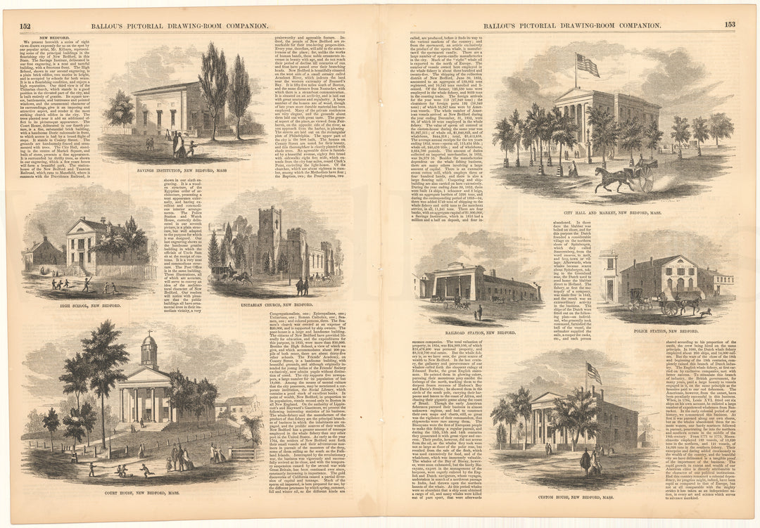 Ballou's Pictorial 1856: New Bedford, Massachusetts