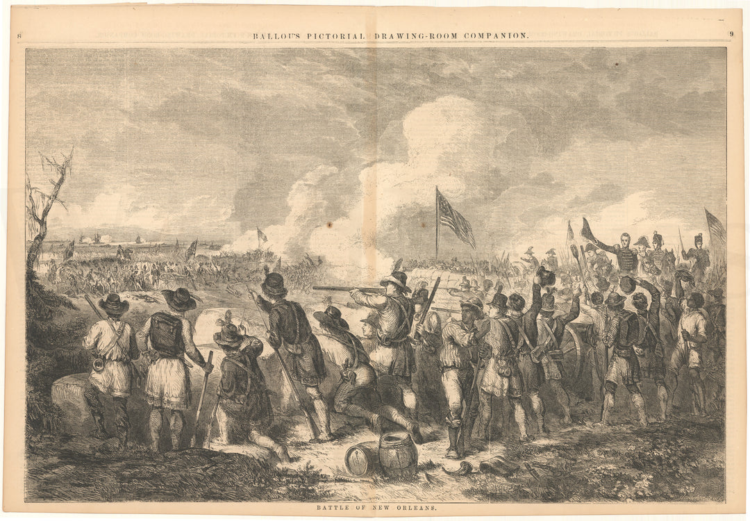 Ballou's Pictorial 1856: Battle of New Orleans (Louisiana)