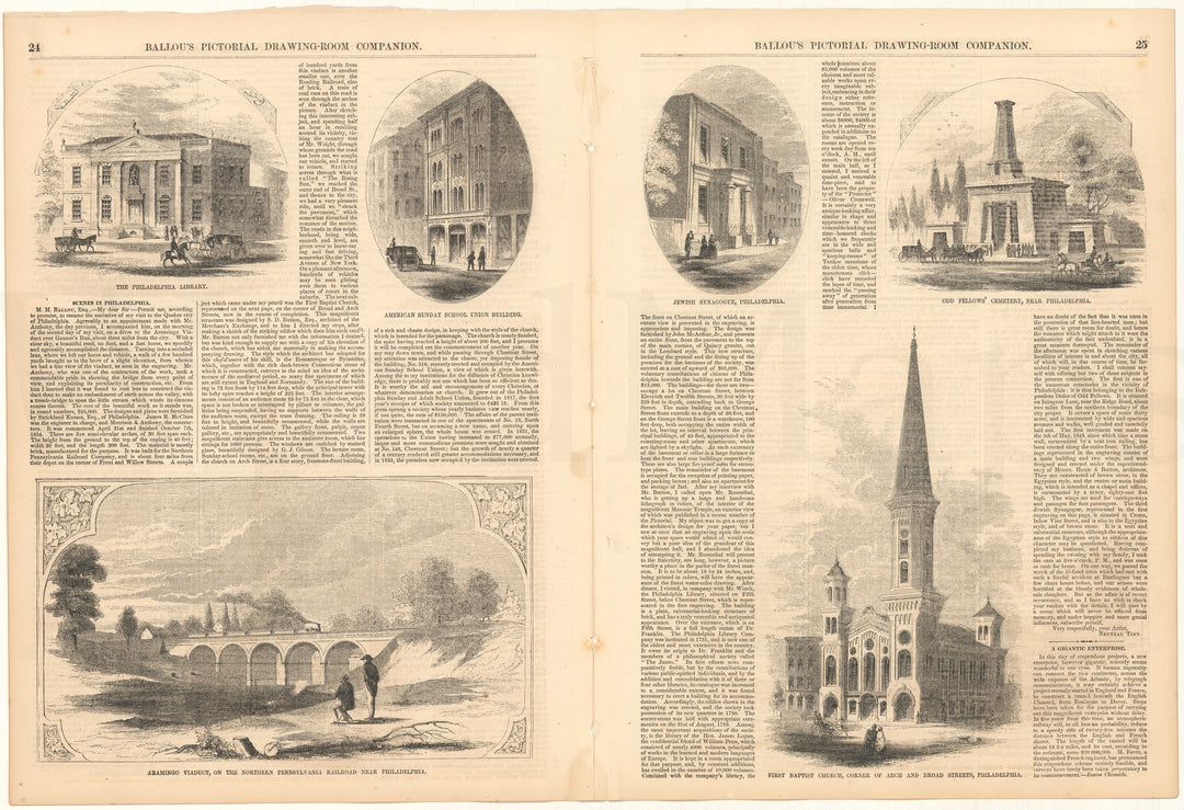 Ballou's Pictorial 1856: Philadelphia, Pennsylvania