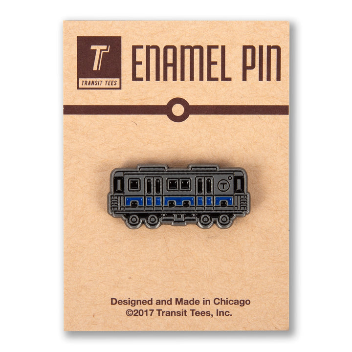 Boston MBTA Blue Line Subway Car Enamel Pin
