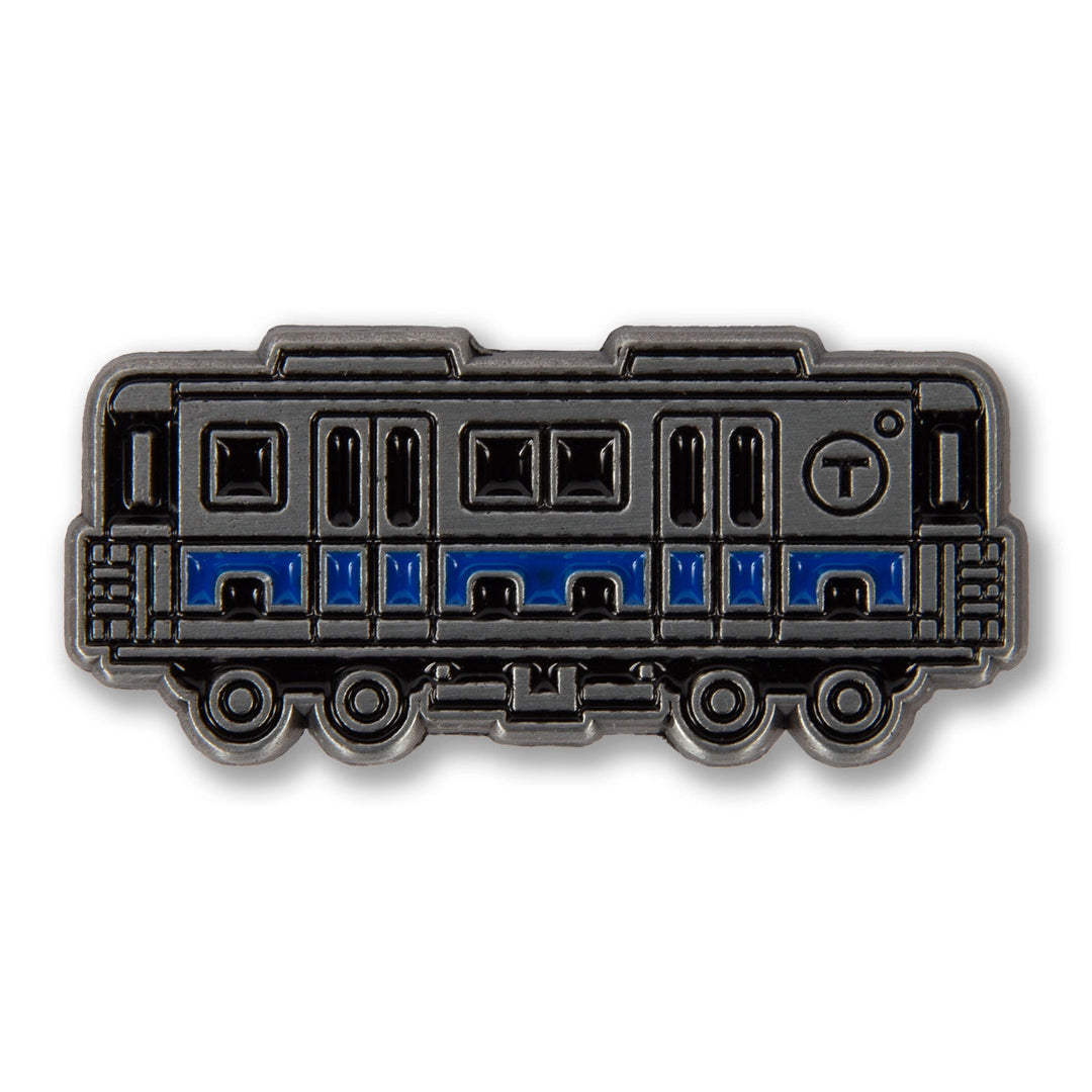 Boston MBTA Blue Line Subway Car Enamel Pin