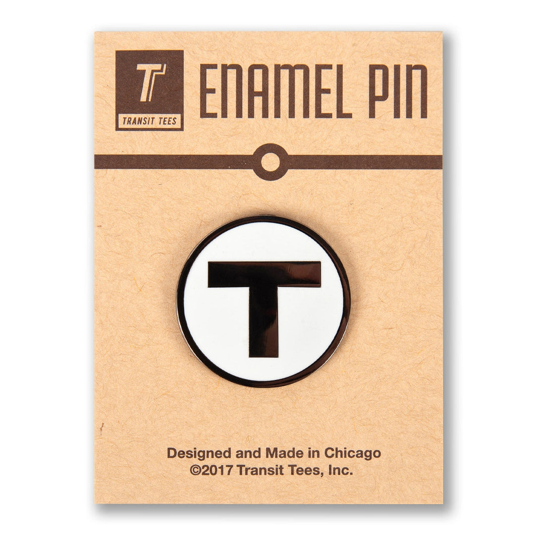 Boston MBTA "T" Logo Enamel Pin