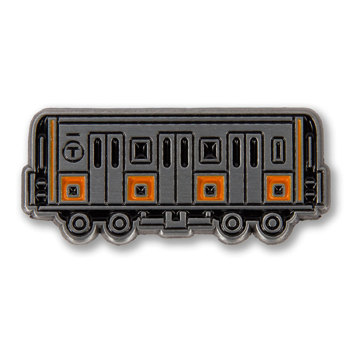 Boston MBTA Orange Line Subway Car Enamel Pin