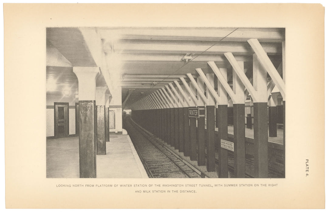 BTC Report 15 1909 Plate 04: Winter Station Platform, Looking North