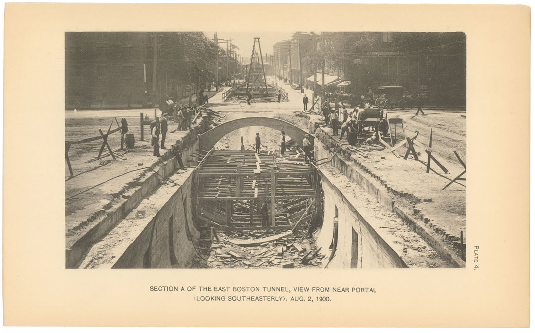 BTC Report 06 1900 Plate 04: East Boston Tunnel at Portal (Massachusetts)