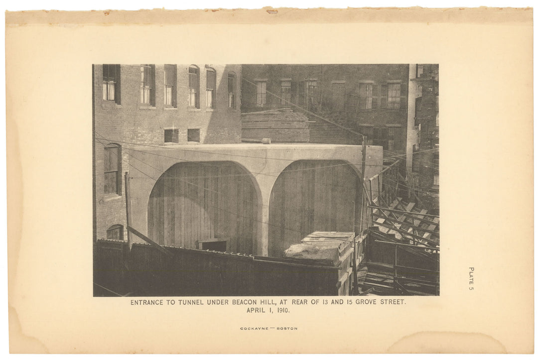 BTC Report 16 1910 Plate 03: Beacon Hill Tunnel Portal, Boston, Massachusetts