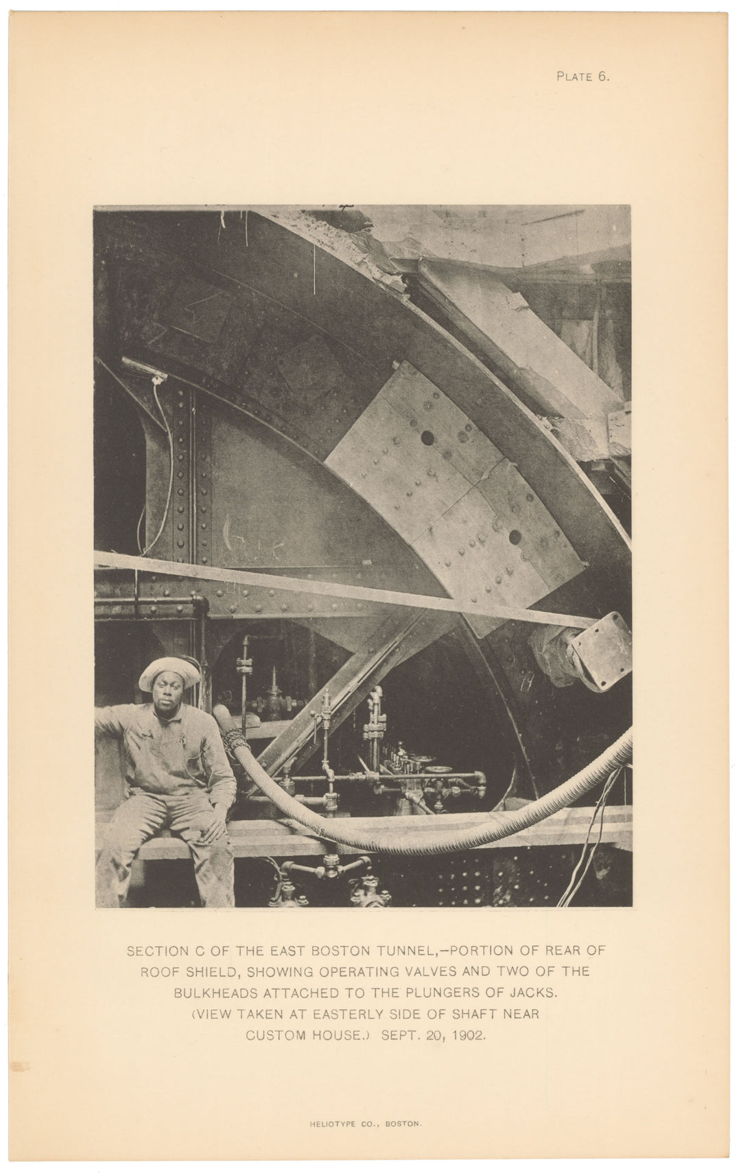 BTC Report 09 1903 Plate 06: East Boston Tunnel, Rear of Roof Shield