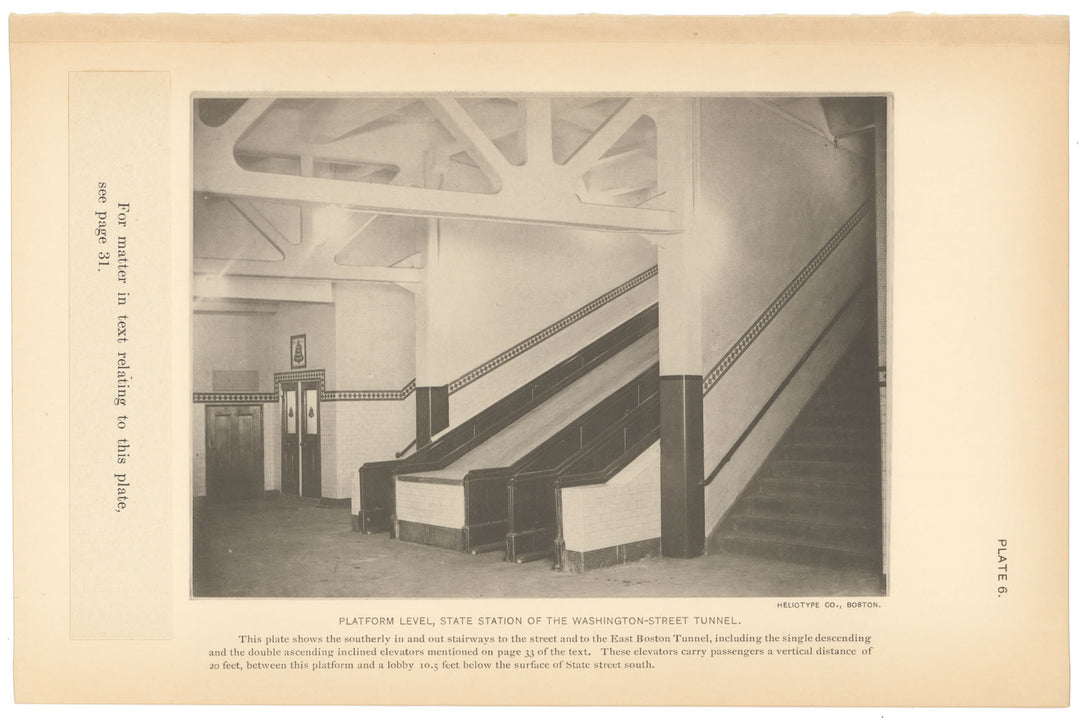 BTC Report 15 1909 Plate 06: State Station Escalators