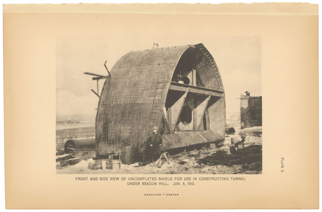 BTC Report 16 1910 Plate 06: Beacon Hill Tunnel Shield, Boston, Massachusetts