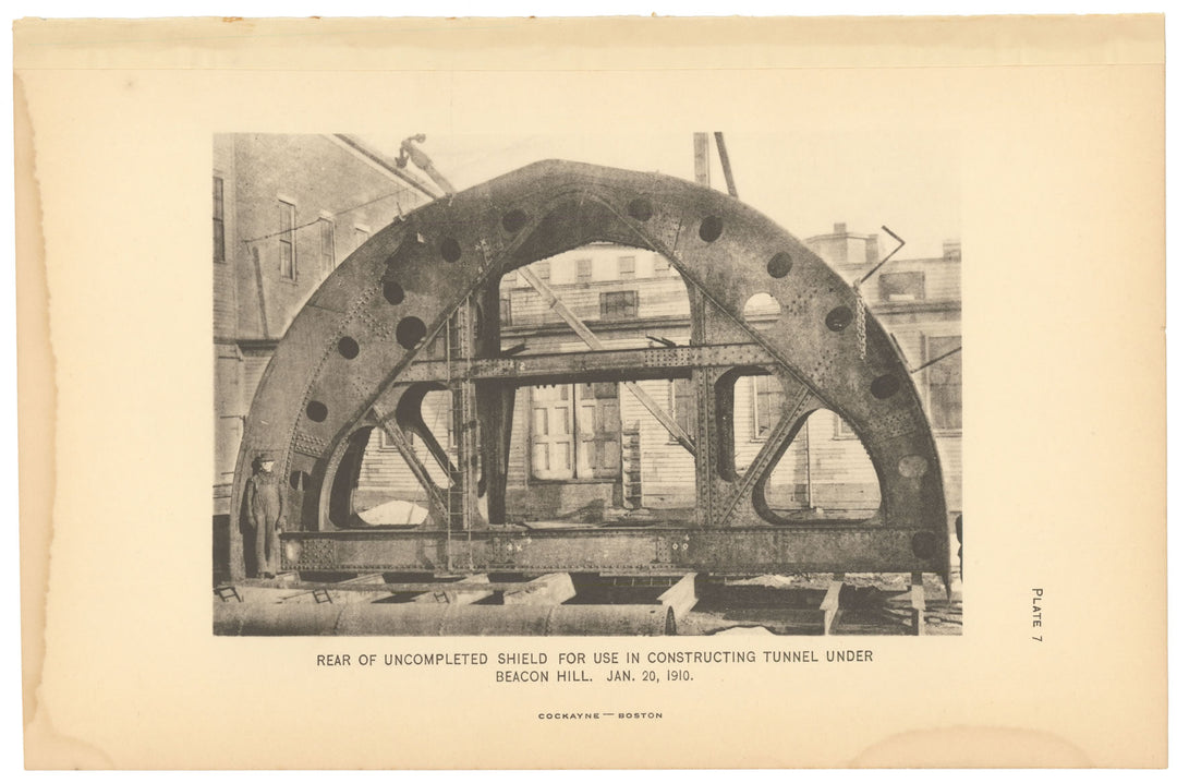 BTC Report 16 1910 Plate 07: Beacon Hill Tunnel Shield, Boston, Massachusetts