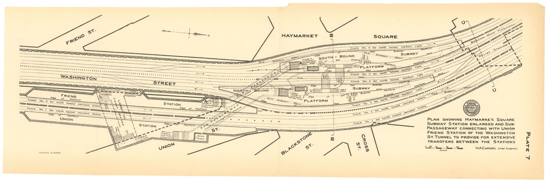 BTC Report 15 1909 Plate 07: Friend / Union and Haymarket Square Stations