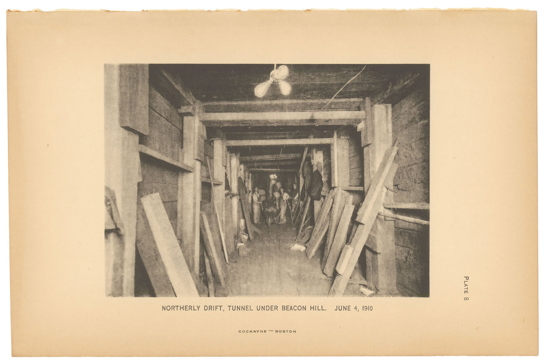 BTC Report 16 1910 Plate 08: Beacon Hill Tunnel Northern Drift, Boston, Massachusetts