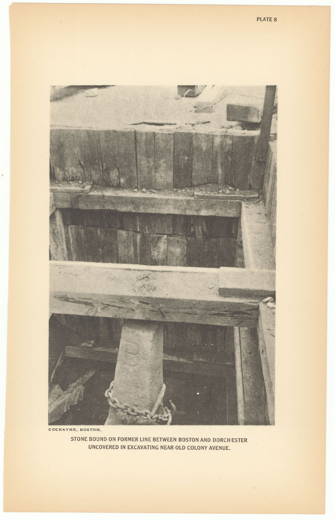 BTC Report 23 1917 Plate 08: Boundary Stone, Boston, Massachusetts