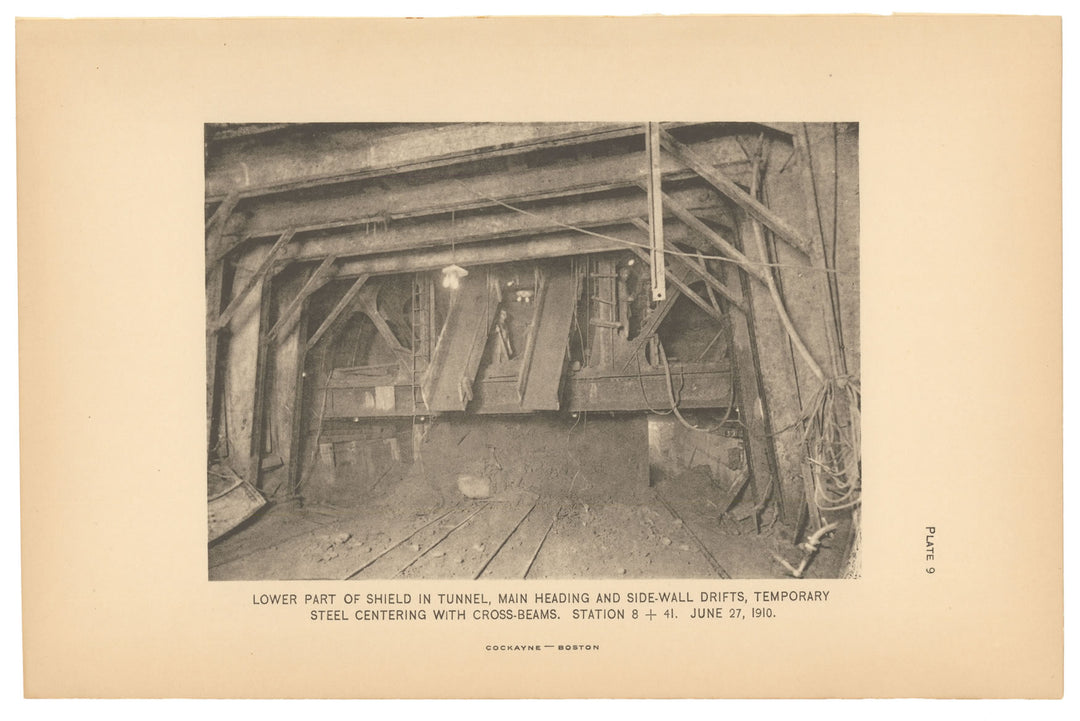 BTC Report 16 1910 Plate 09: Beacon Hill Tunnel Lower Part of Shield, Boston, Massachusetts