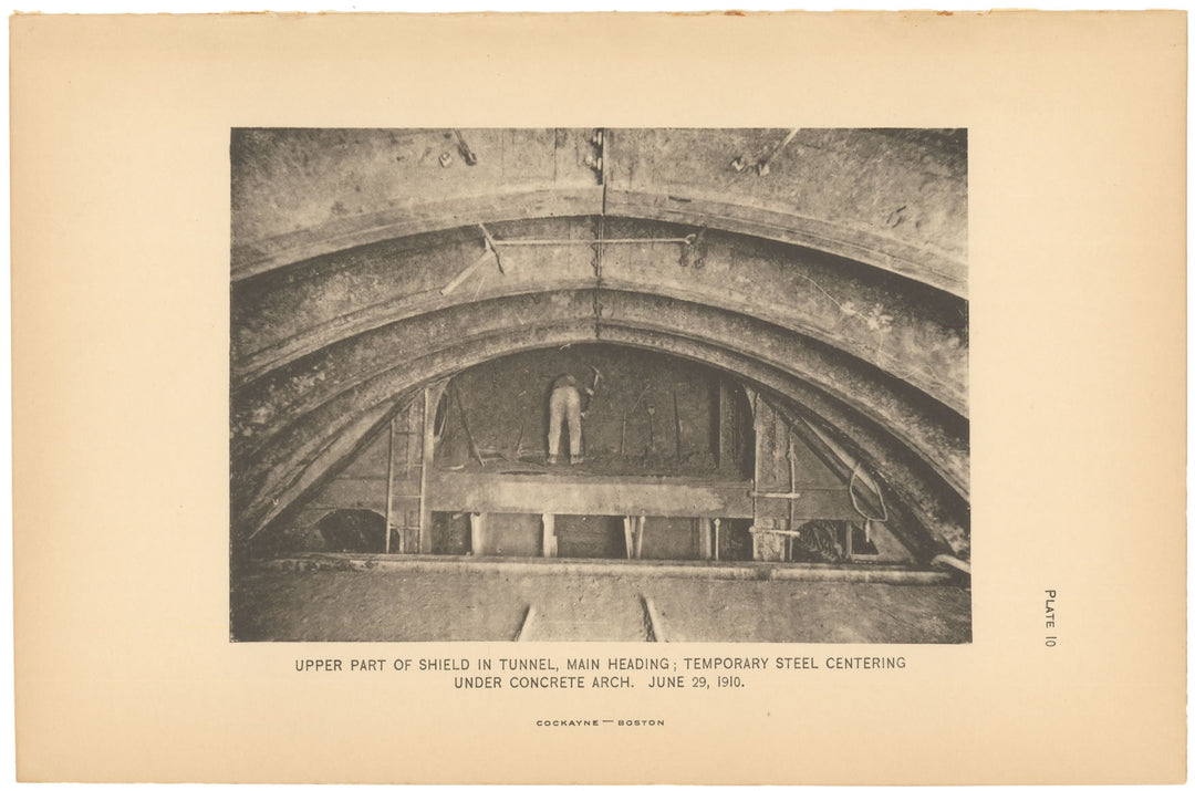 BTC Report 16 1910 Plate 10: Beacon Hill Tunnel Upper Part of Shield, Boston, Massachusetts