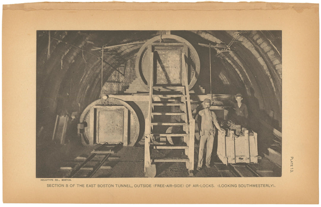 BTC Report 07 1901 Plate 13: East Boston Tunnel Airlocks (Massachusetts)