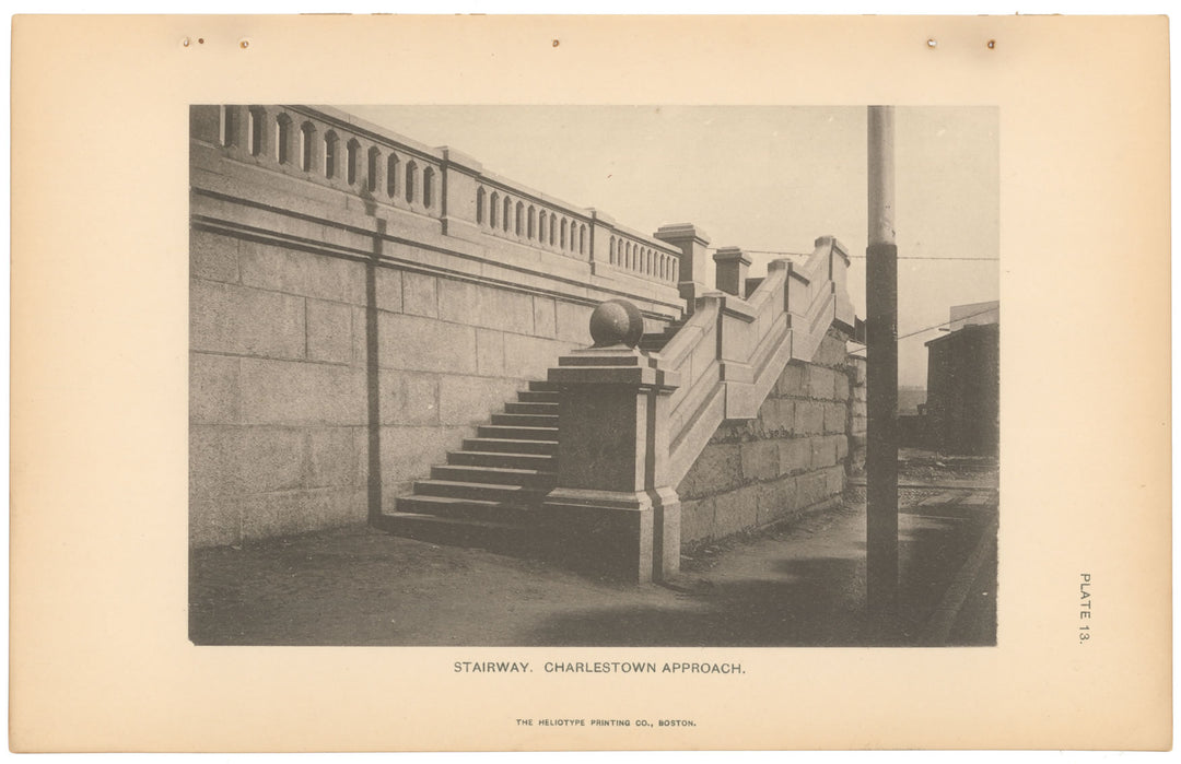 BTC Report 05 1899 Plate 13: Charlestown Bridge Stairway, Boston, Massachusetts