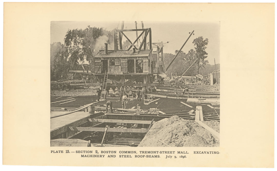 BTC Report 02 1896 Plate 15: Subway Excavating Machinery, Boston, Massachusetts