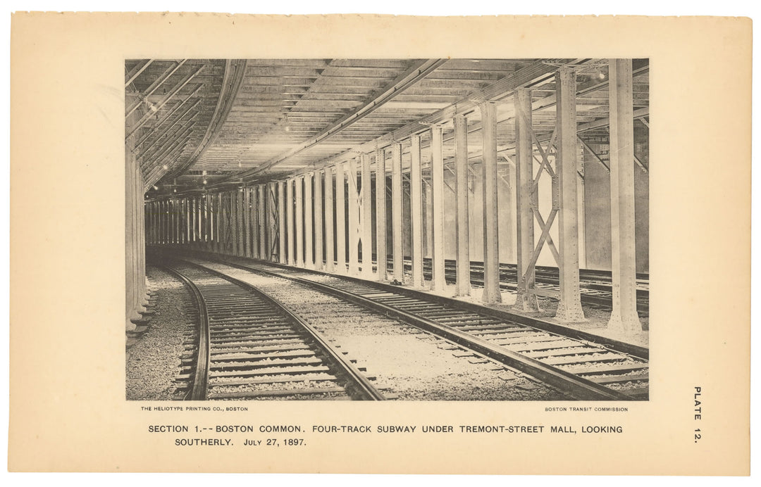 BTC Report 03 1897 Plate 12: Four Track Subway, Boston, Massachusetts