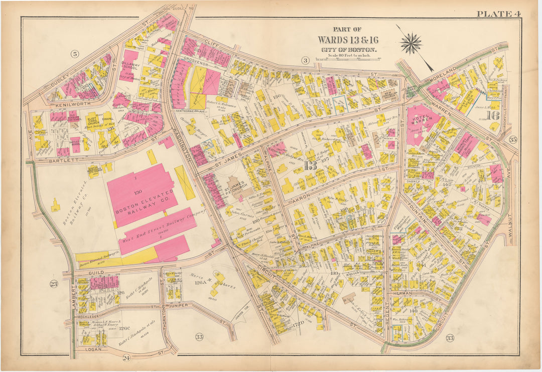 Roxbury, Massachusetts 1915 Plate 004