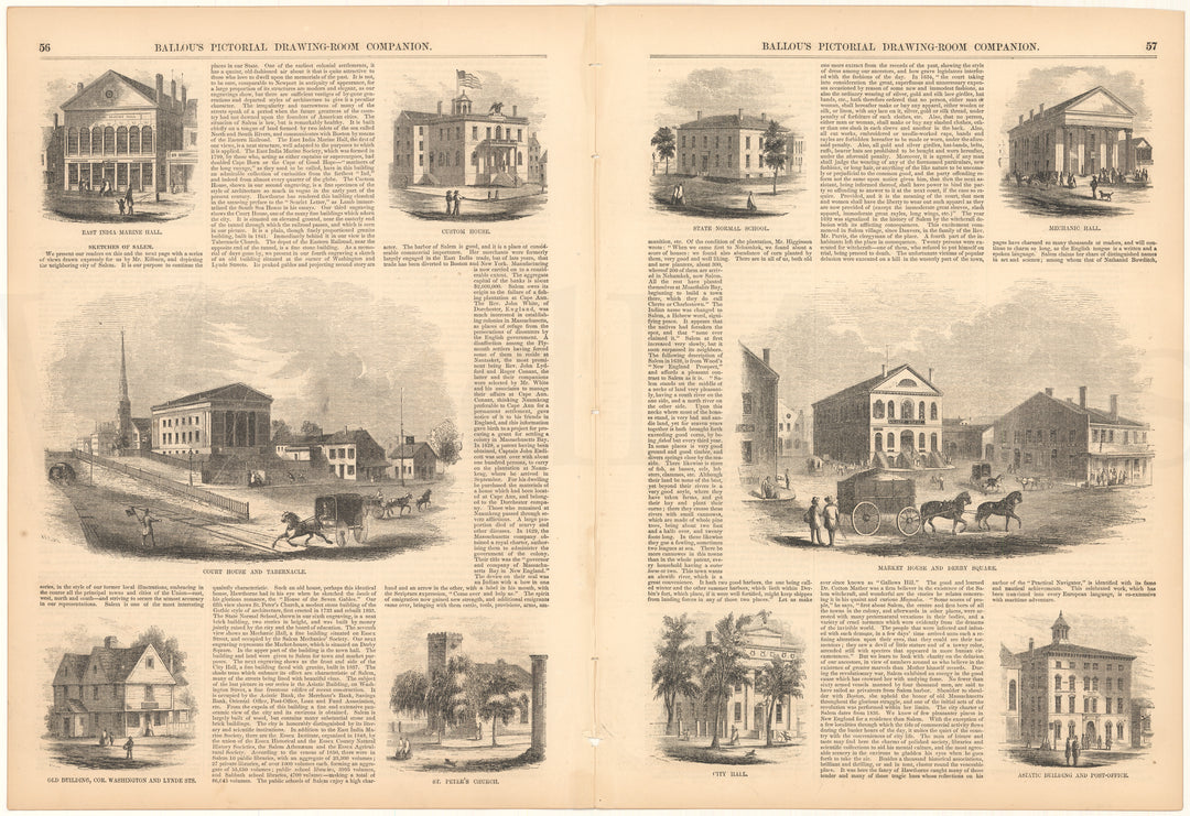 Ballou's Pictorial 1856: Salem, Massachusetts