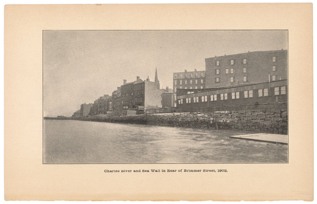 Charles River Dam Report 1903: Sea Wall at Brimmer St., Boston, Massachusetts