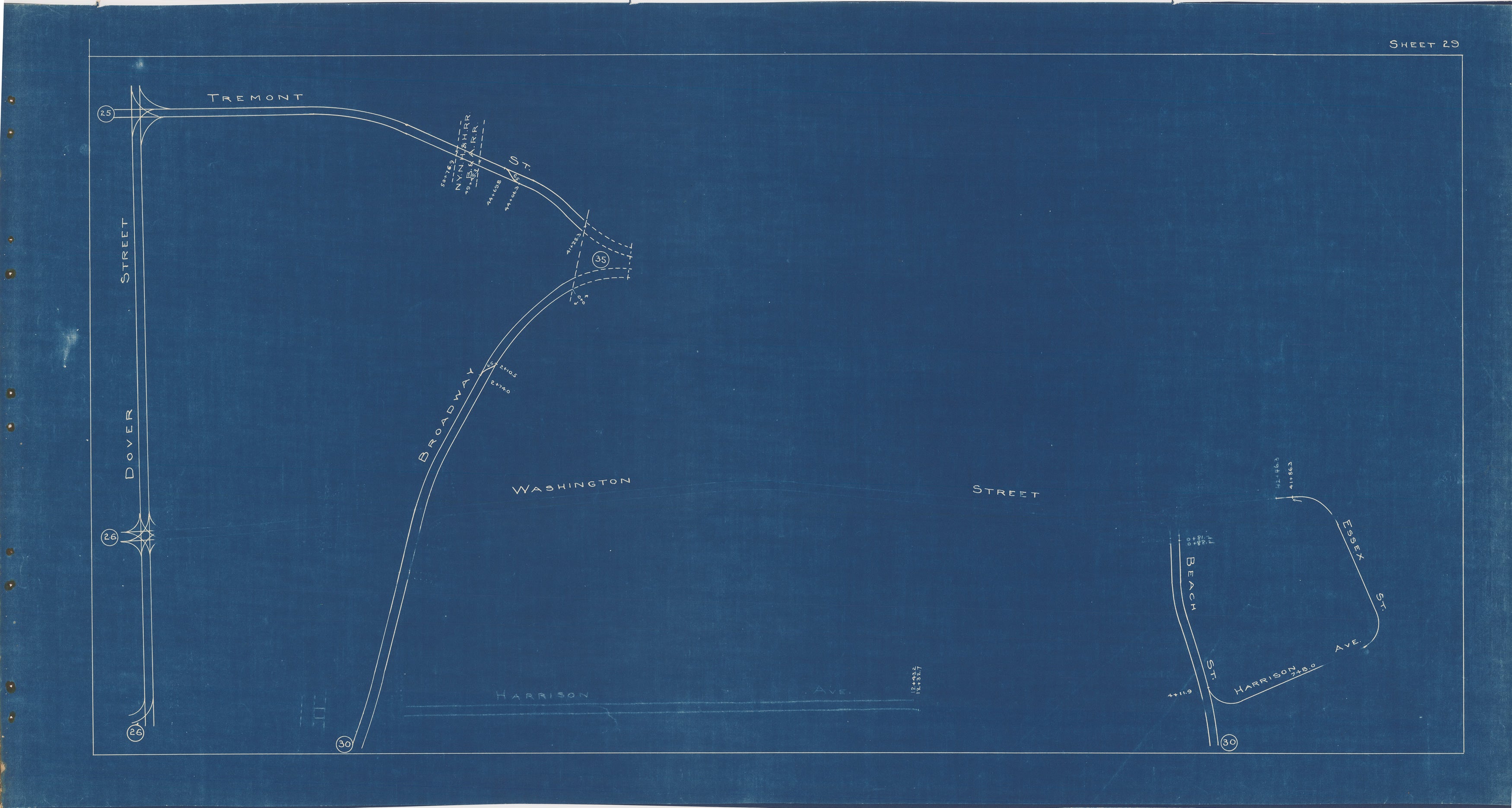 BERy Track Milage Map 1936 Plate 29: Boston, Massachusetts – WardMaps LLC