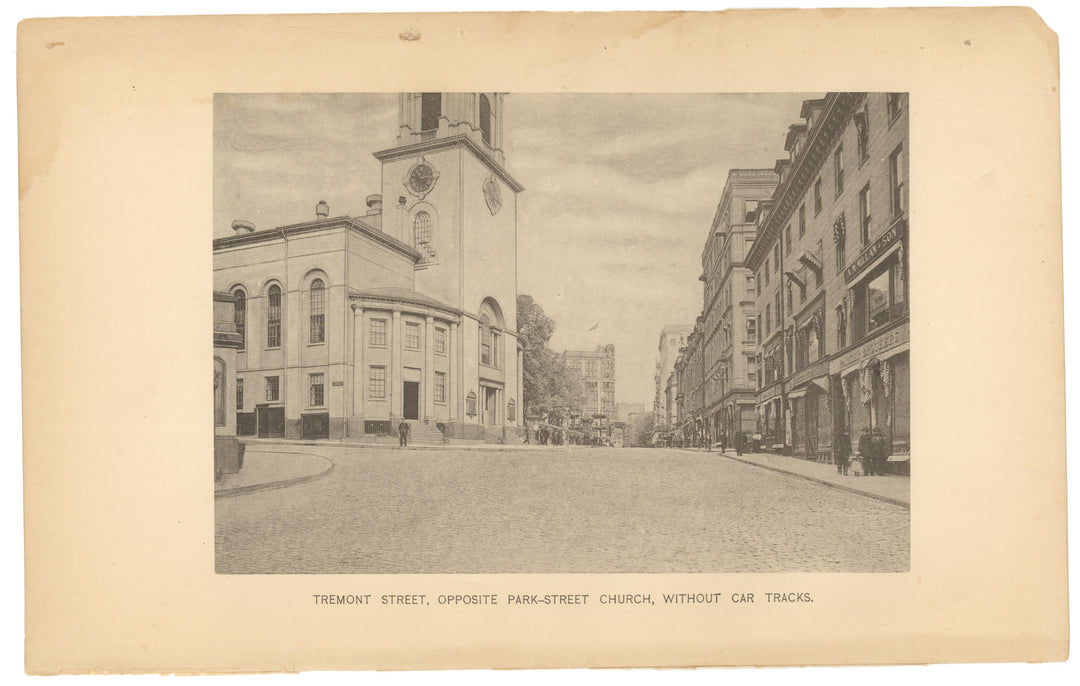 BTC Report 01 1895: Tremont Street Without Streetcar Tracks, Boston, Massachusetts