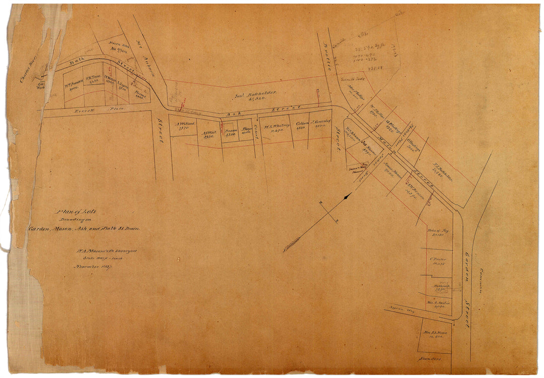 Cambridge, Massachusetts Sewers 02-09: Ash, Bath, Garden, Mason Streets Nov. 1857