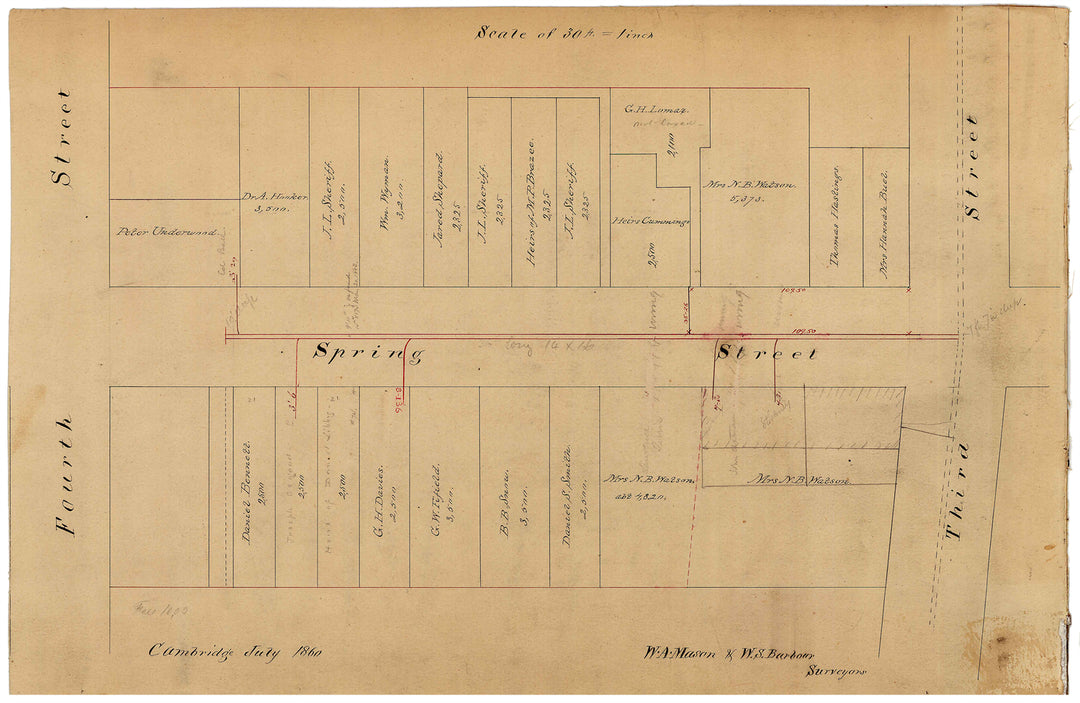 Cambridge, Massachusetts Sewers 02-11: Spring Street July 1860