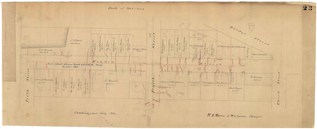 Cambridge, Massachusetts Sewers 02-23: Winter Street July 1860