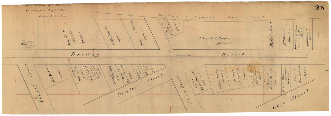 Cambridge, Massachusetts Sewers 02-28: Bridge St. at Winter St., Aug. 2, 1859