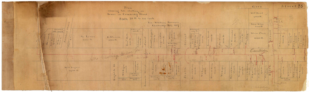 Cambridge, Massachusetts Sewers 02-35: Cambridge Street July 1857