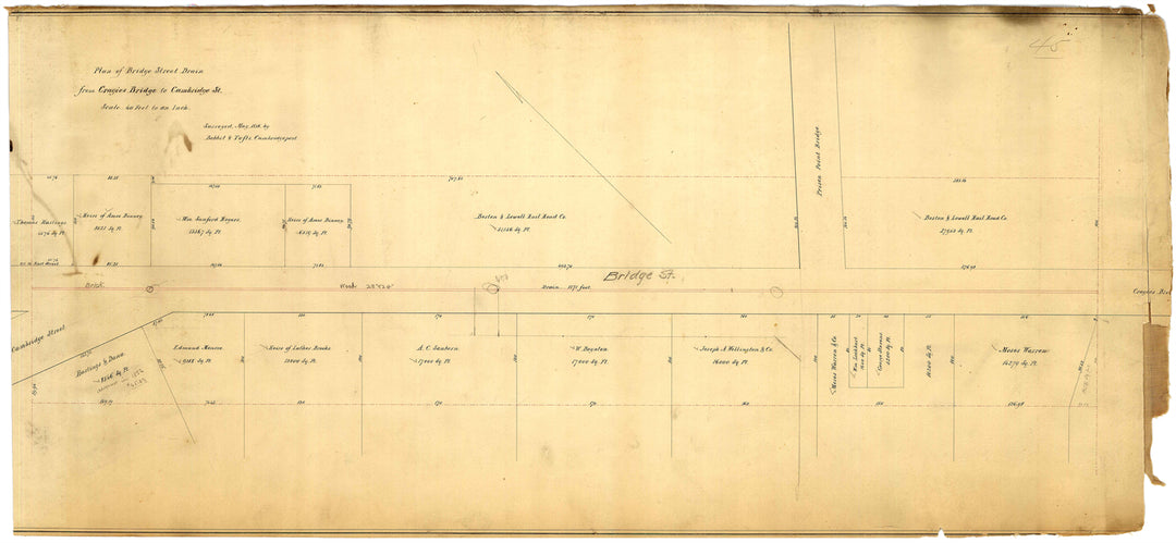 Cambridge, Massachusetts Sewers 02-45: Cambridge Street at Prison Point Bridge, May 1856