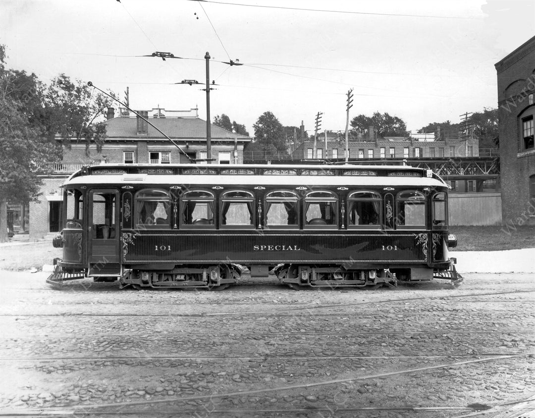 Boston Elevated Railway Co. Parlor Streetcar #101 Circa 1905