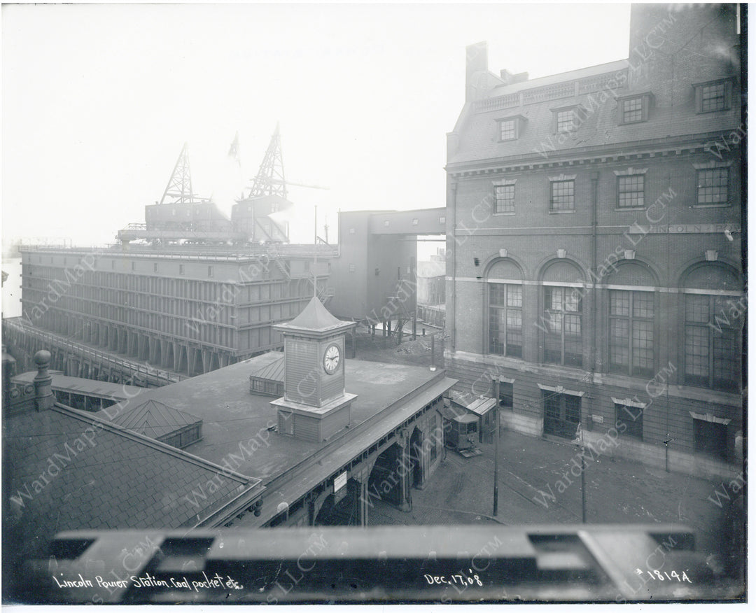 Lincoln Wharf Power Station and Coal Pocket, Boston, Massachusetts, December 17, 1908