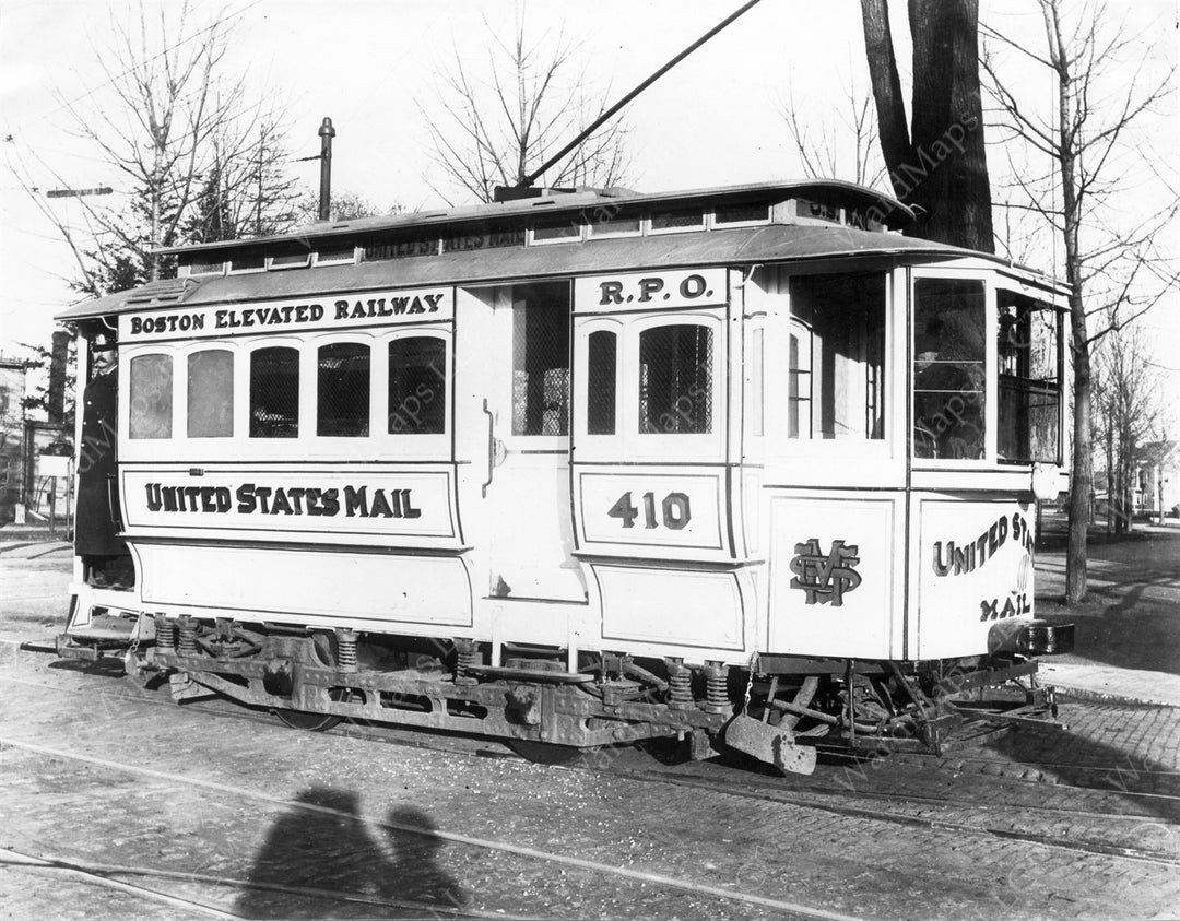 Boston Mail Streetcar #410 Circa 1905
