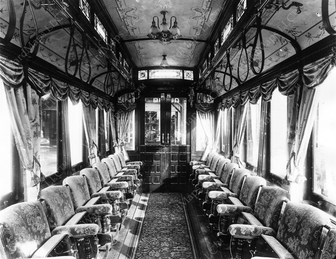 West End Street Railway Co. Parlor Streetcar #924 Interior 1896