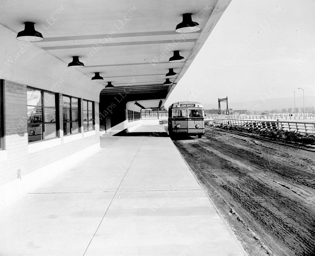 Airport Station Busway, East Boston, Massachusetts, January 8, 1952
