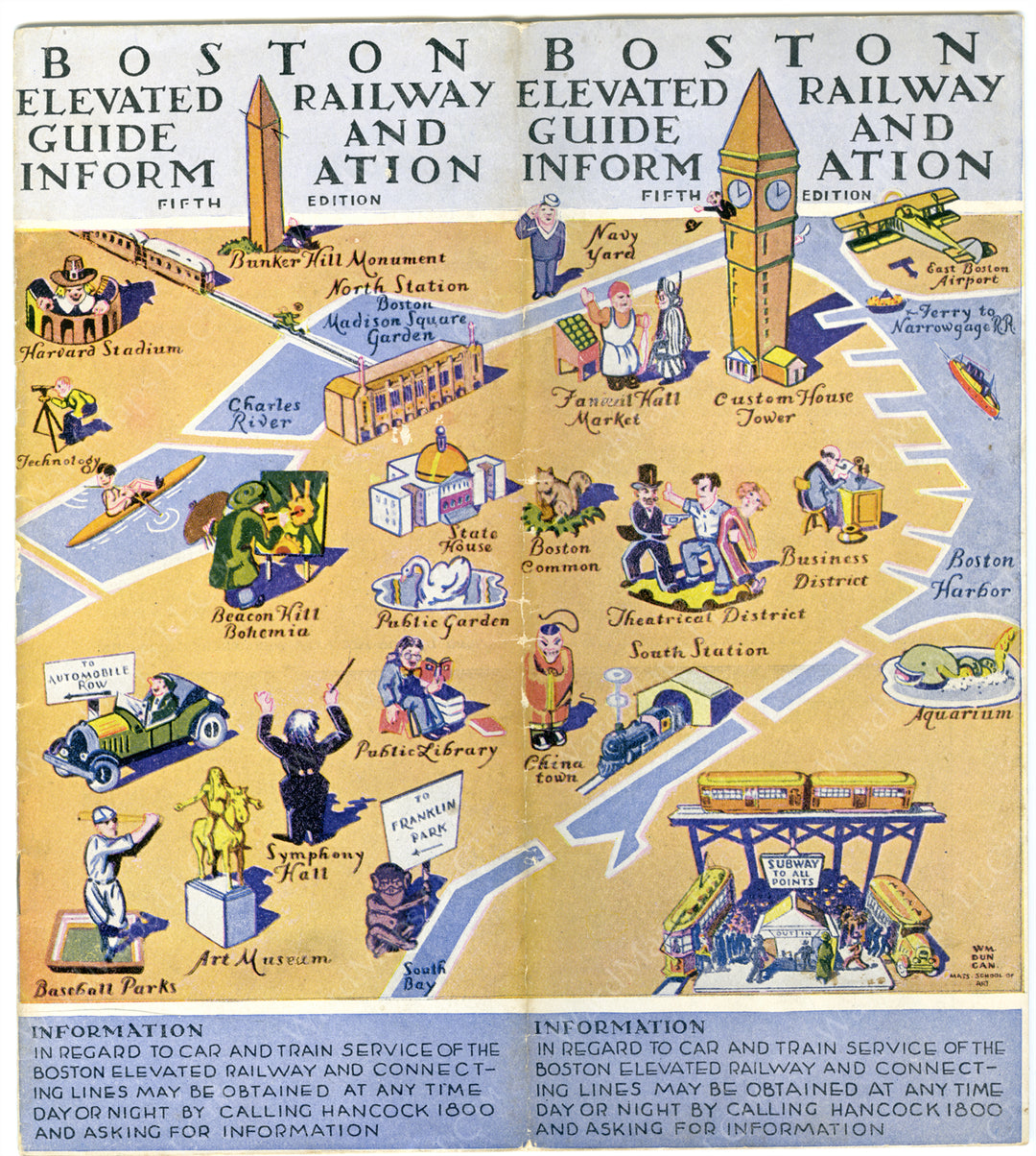 Boston Elevated Railway Co. Guide Cover, 1929