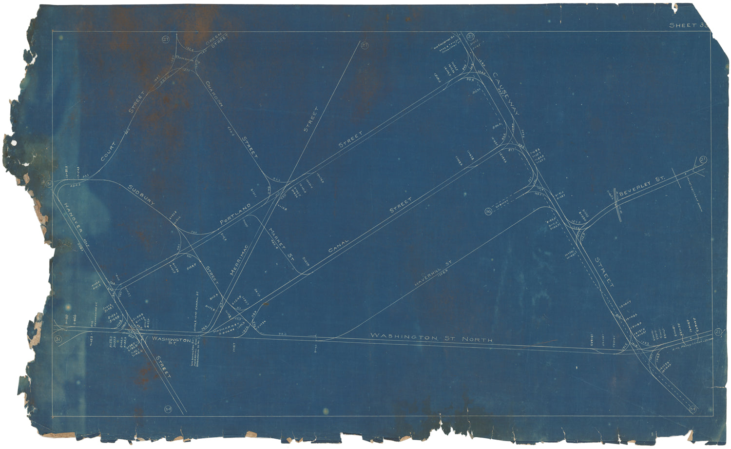 BERy Track Milage Map 1908 Plate 33: Boston, Massachusetts – WardMaps LLC