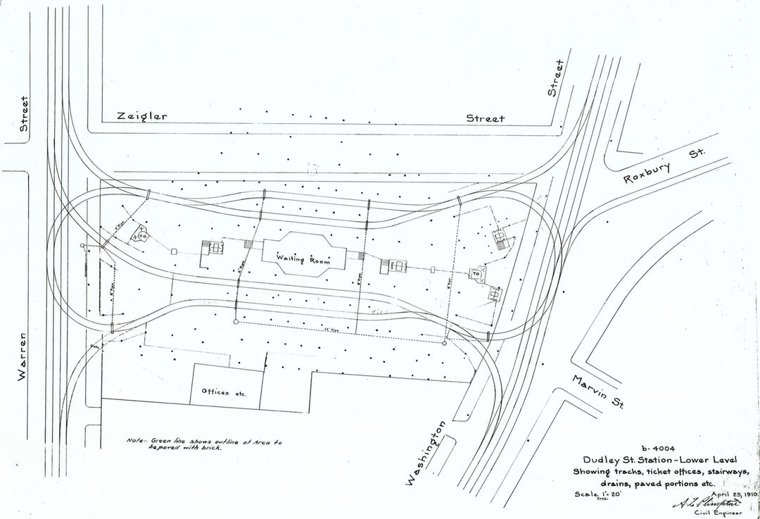Dudley Street Terminal, Lower Level, Roxbury, Massachusetts 1910